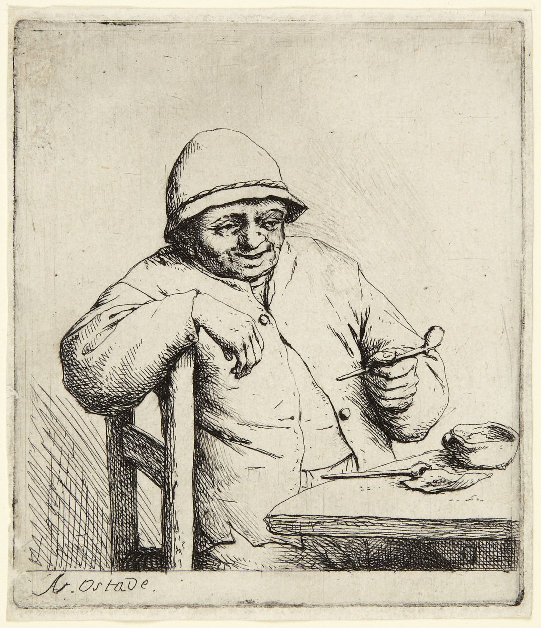 De roker door Adriaen van Ostade