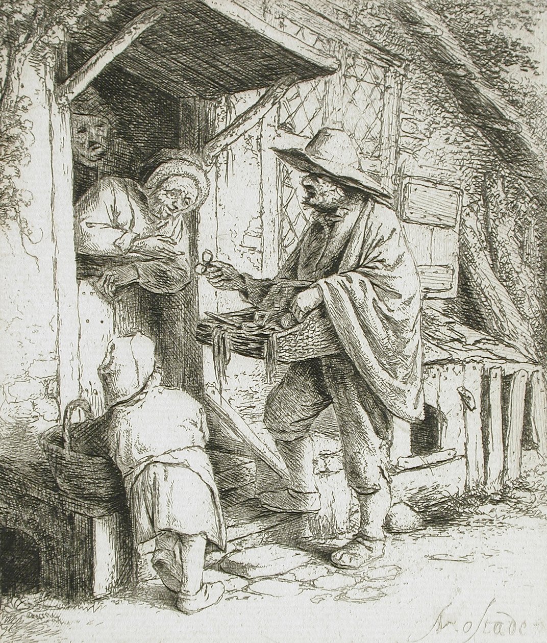 De brillenverkoper door Adriaen van Ostade