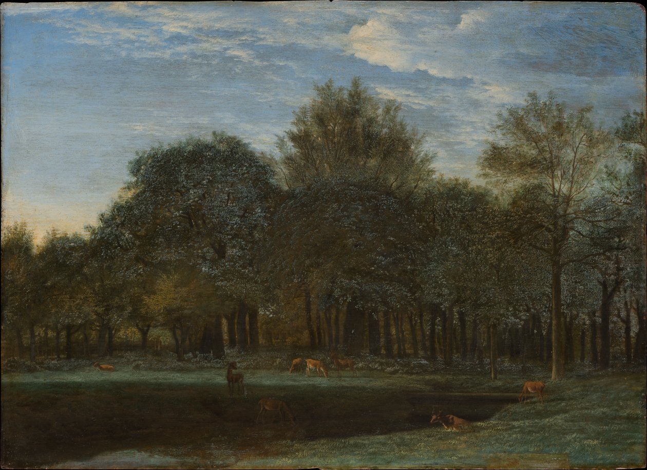 Ontbossing door grazende herten door Adriaen van de Velde