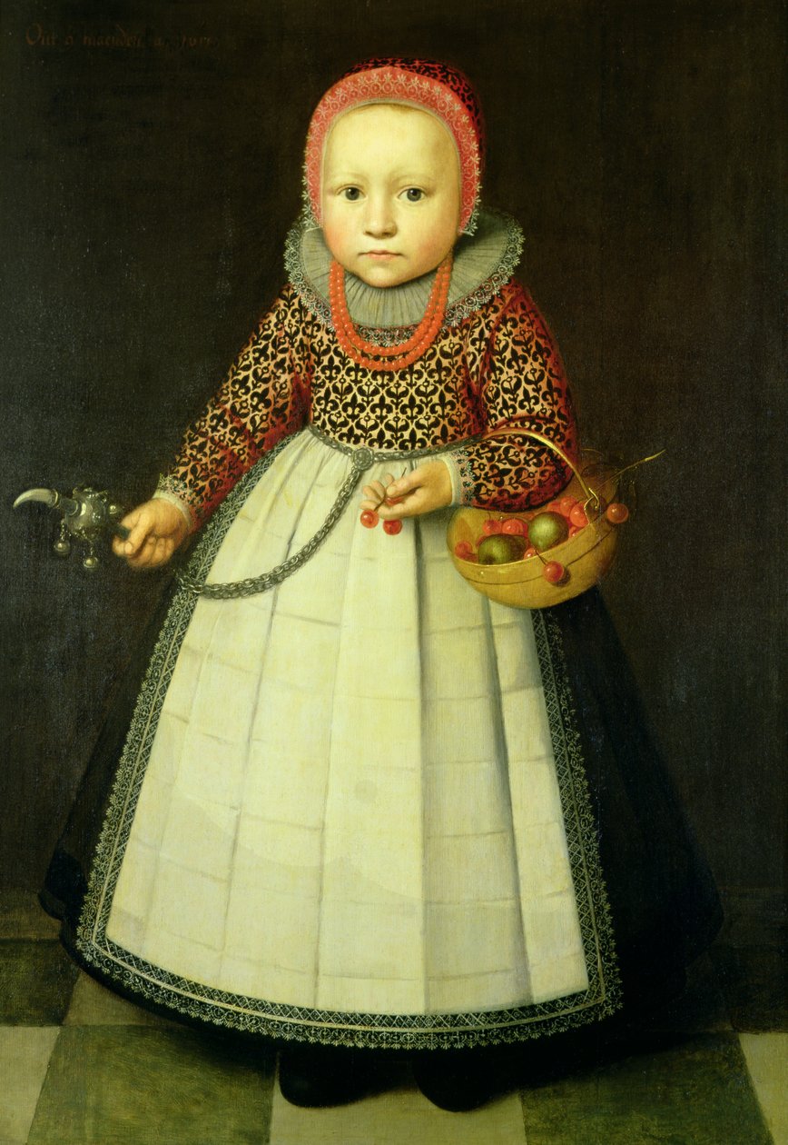Portret van een jong meisje door Adriaen van der Linde