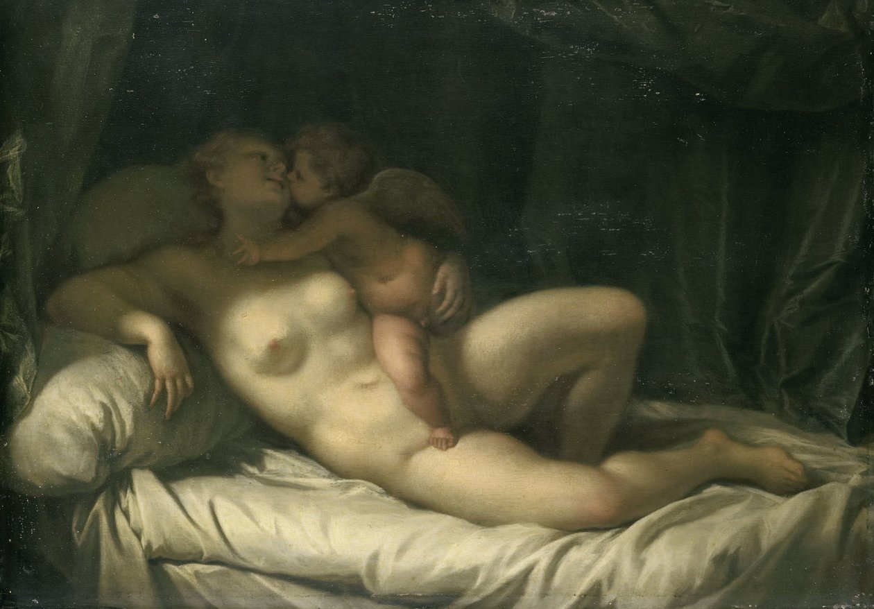 Amor Kust Venus door Adriaen van der Werff (manner of)