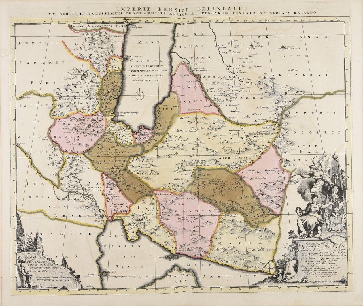 Imperii Persici delineatio ex scriptis potissimum geographicis Arabum et Persarum tentata ab Adriano Relando door Adrian Reeland