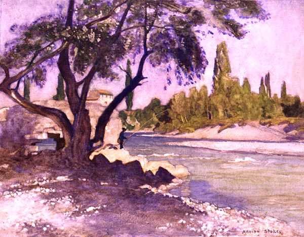 De Durance bij Sisteron, Frankrijk door Adrian Scott Stokes