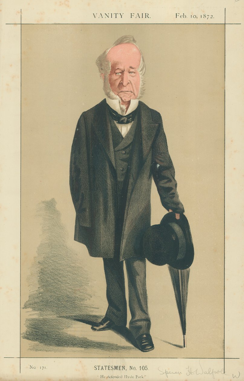 The Right Hon Spencer Horatio Walpole, Hij verdedigde Hyde Park door Adriano Cecioni