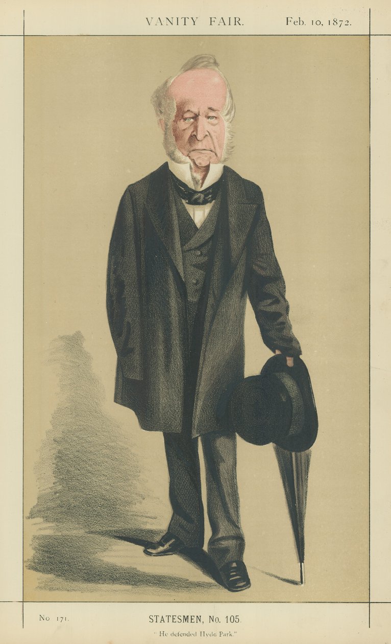 De geachte Spencer Horatio Walpole (kleurenlitho) door Adriano Cecioni