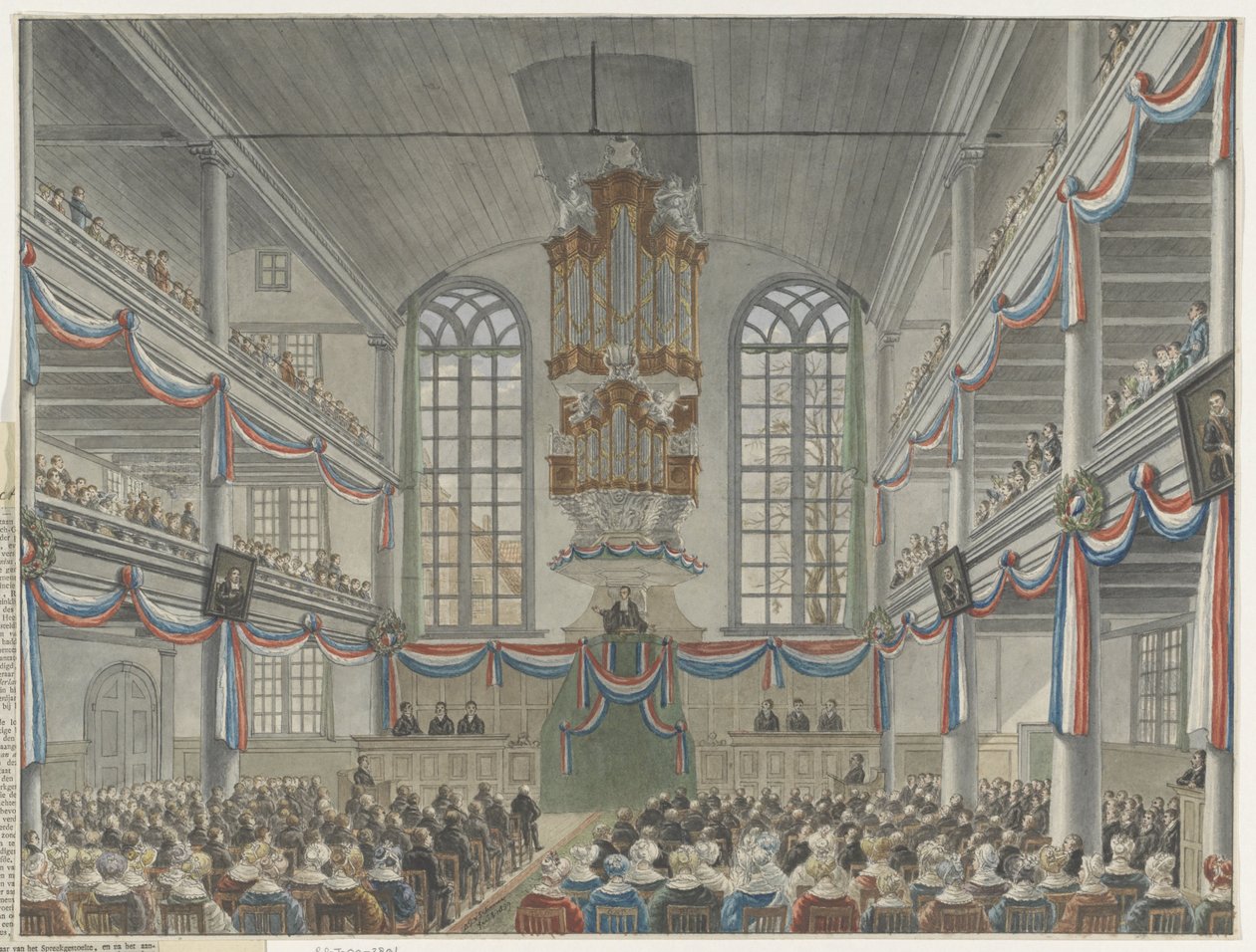 Viering van het tweehonderdjarig bestaan van het Seminarium van Remonstranten, 1834 door Adrianus Gerardus van Schoone