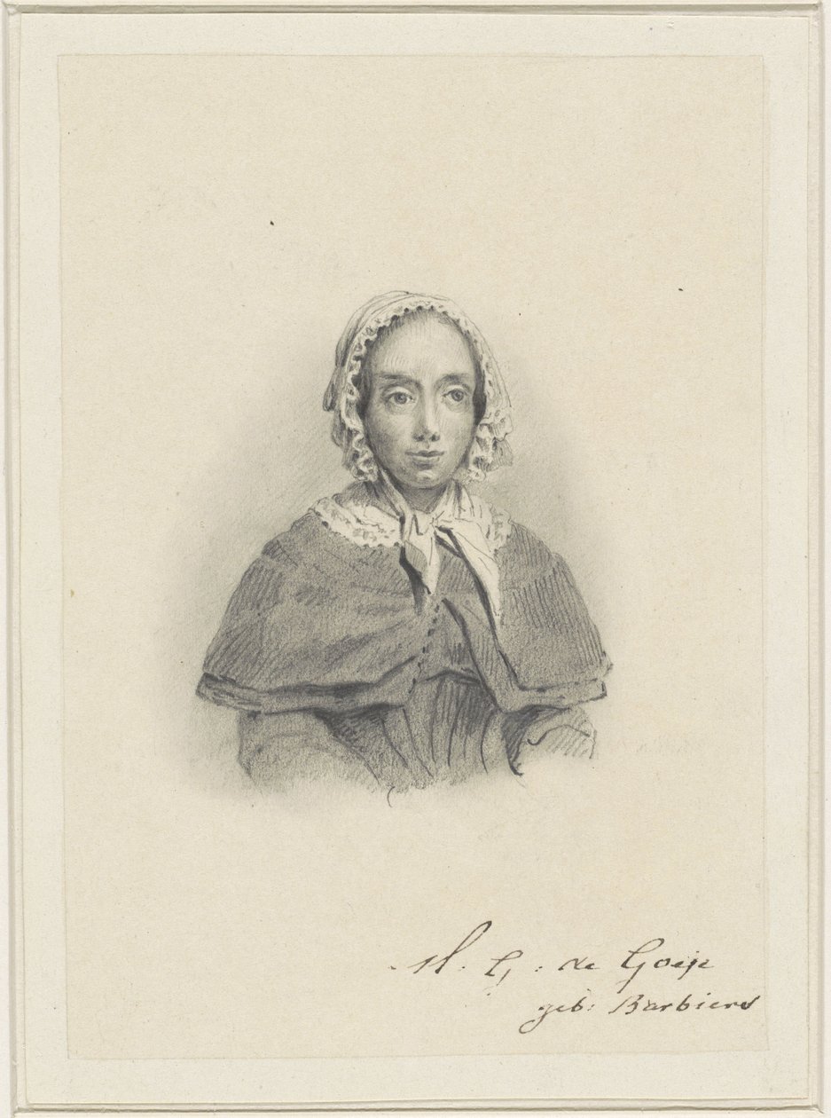 Portrait of Maria Geertruida de Goeje-Barbiers door Adrianus Johannes Ehnle
