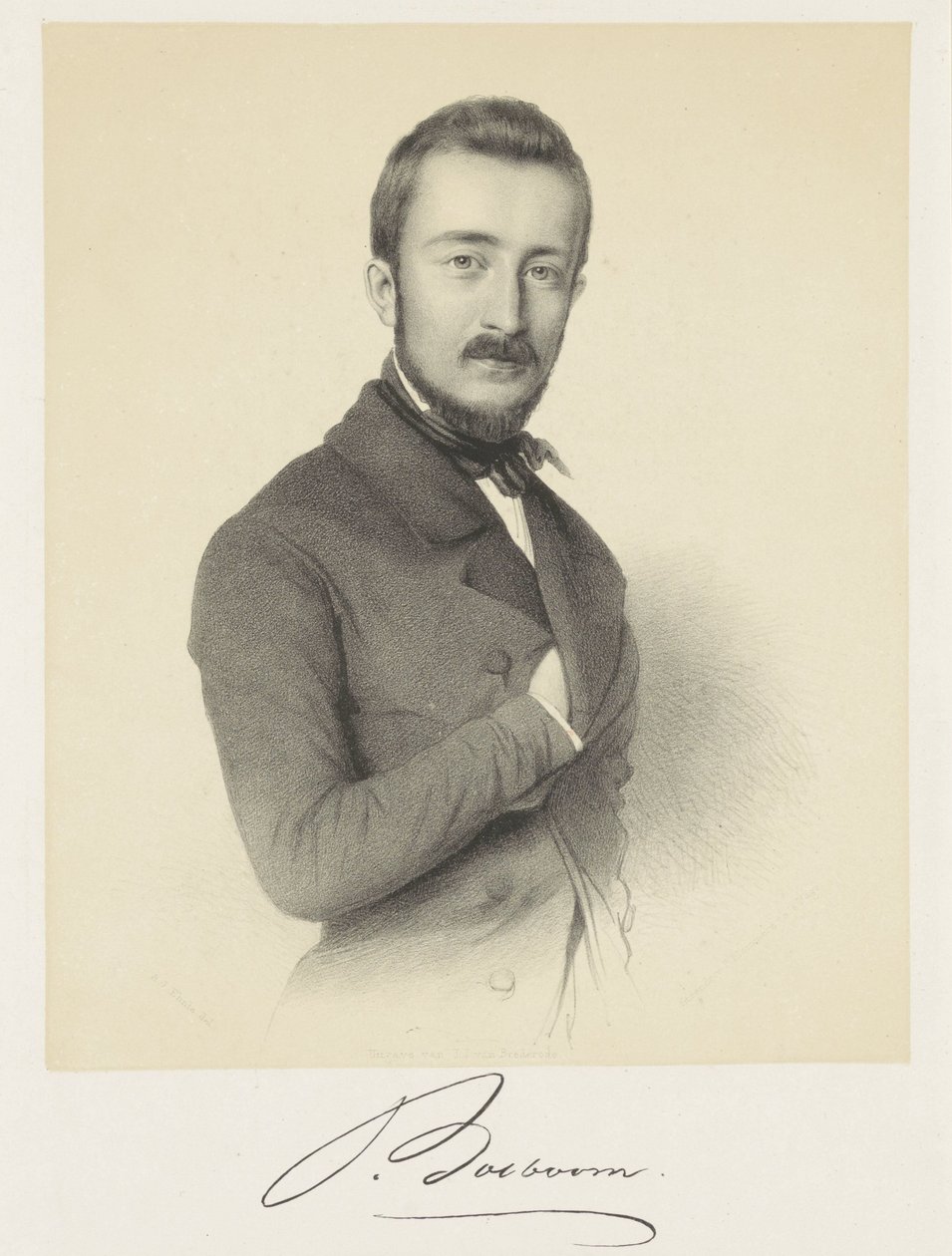 Portret van Johannes Bosboom door Adrianus Johannes Ehnle