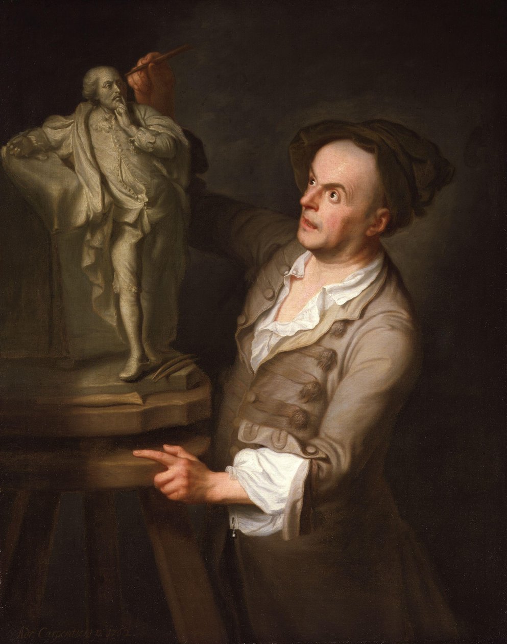 Louis François Roubiliac 1702-1762 door Adrien Carpentiers