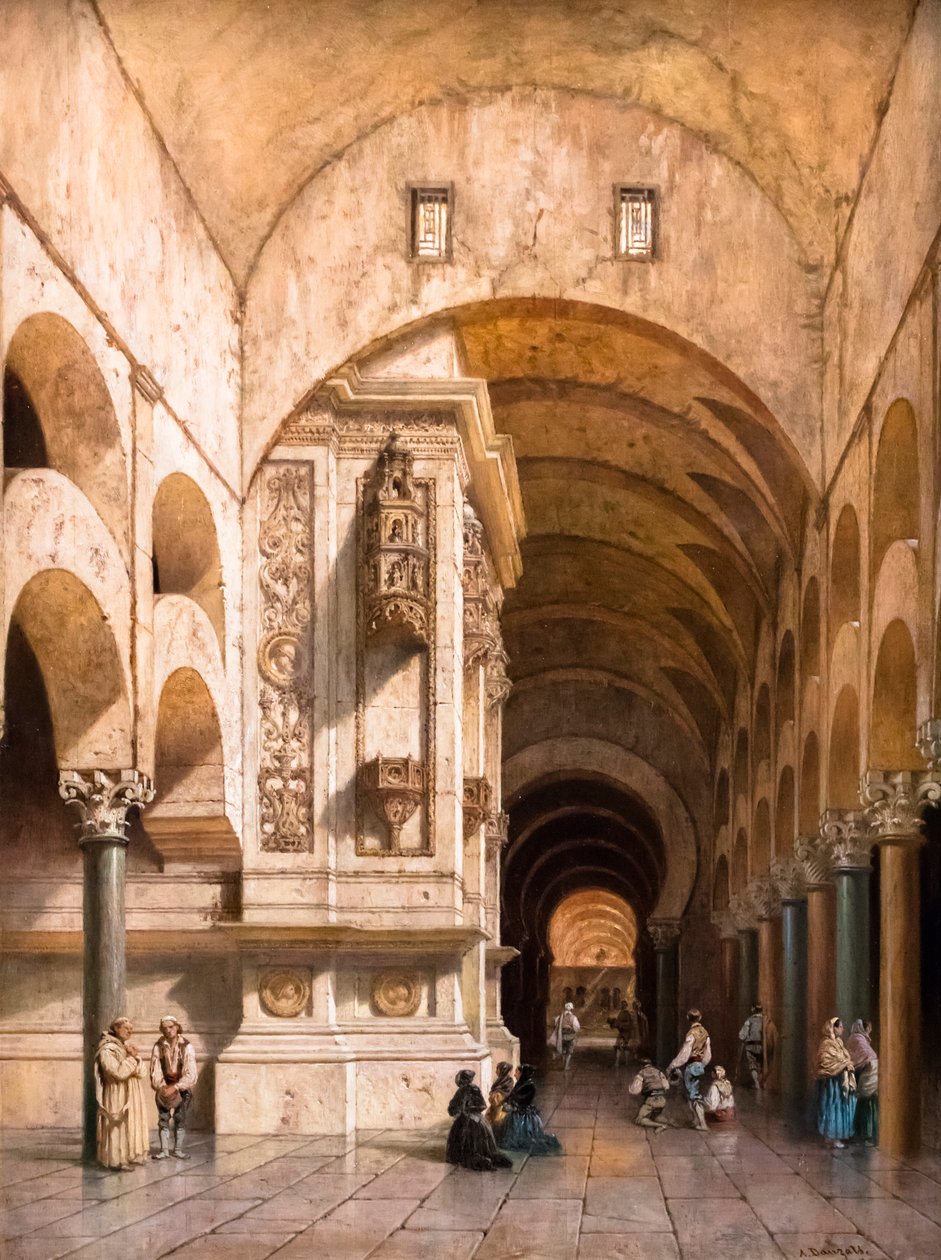 Interieur van de moskee van Córdoba door Adrien Dauzats