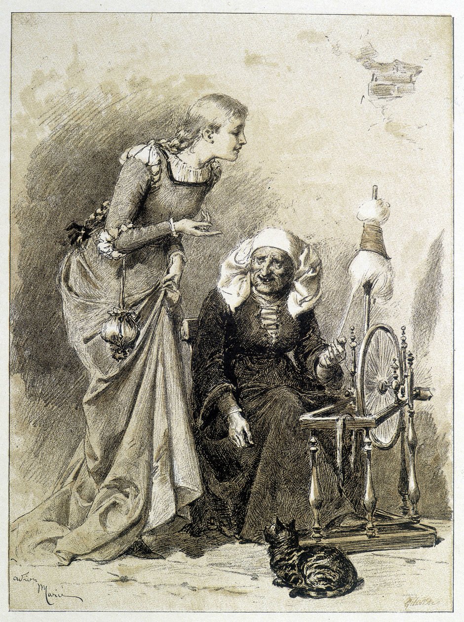 Doornroosje - in "De Sprookjes" door Charles Perrault, illustraties door Adrien Marie door Adrien Emmanuel Marie