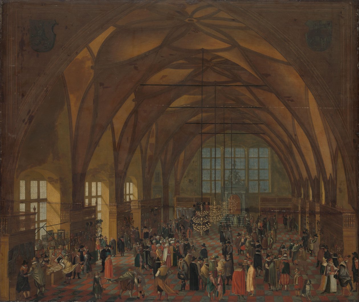 Het interieur van de Vladislav Hall, Praag door Aegidius Sadeler (II) (copy after)
