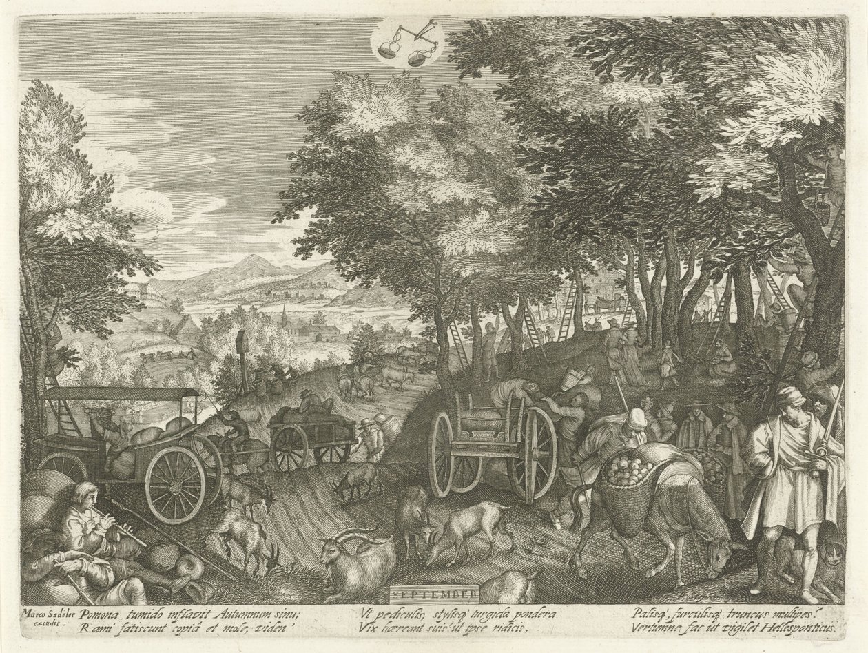 September door Egidius  Sadeler (II)