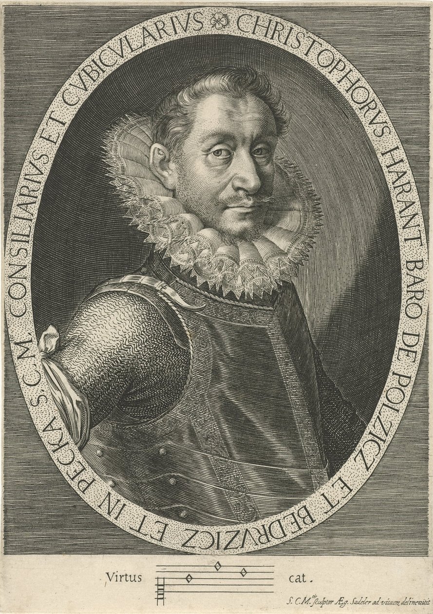 Portret van de componist Krystof Harant 1564-1621 door Aegidius Sadeler or Saedeler