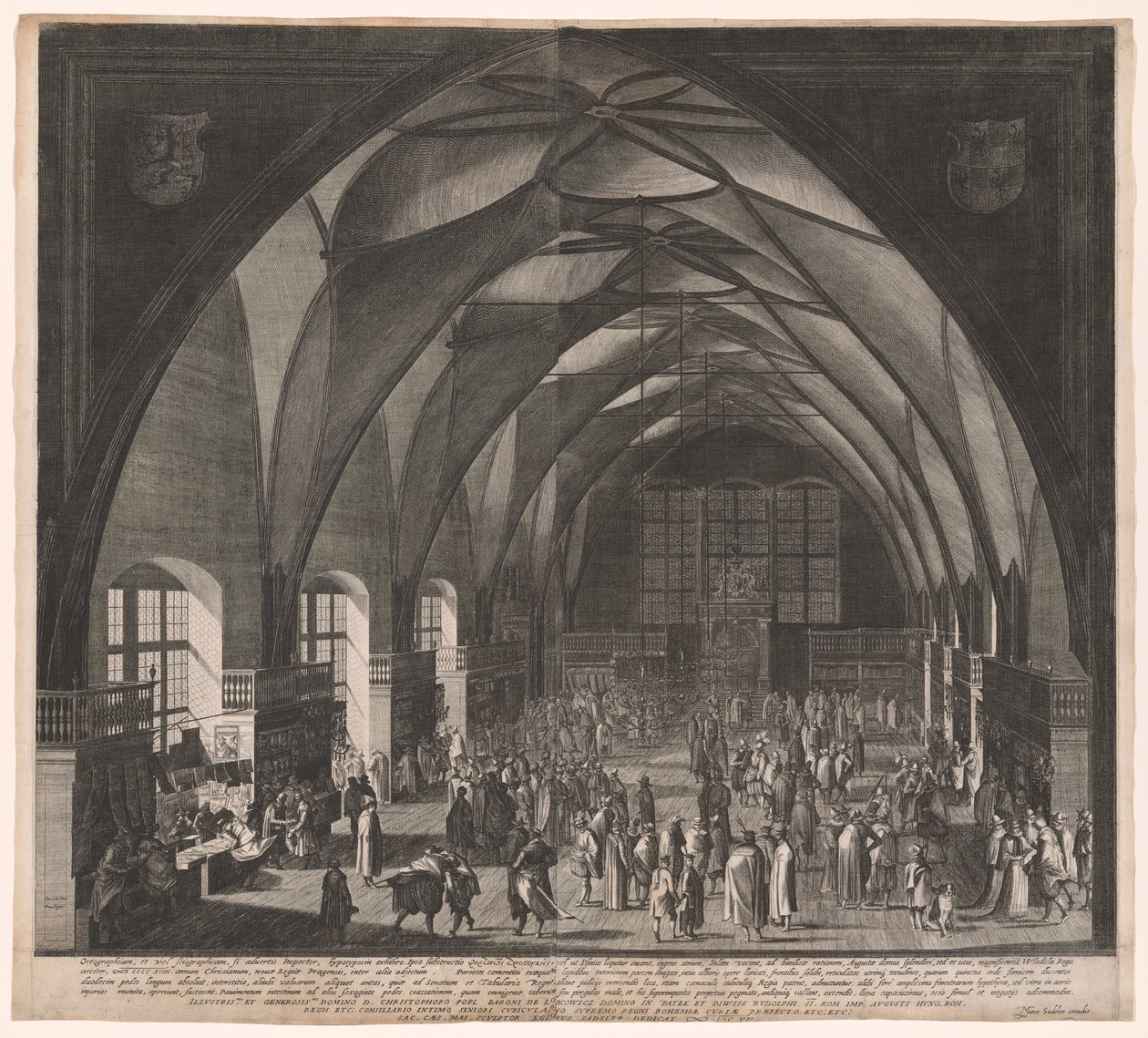 Vladislav Hall, Kasteel van Praag, de jaarlijkse beurs door Aegidius Sadeler II