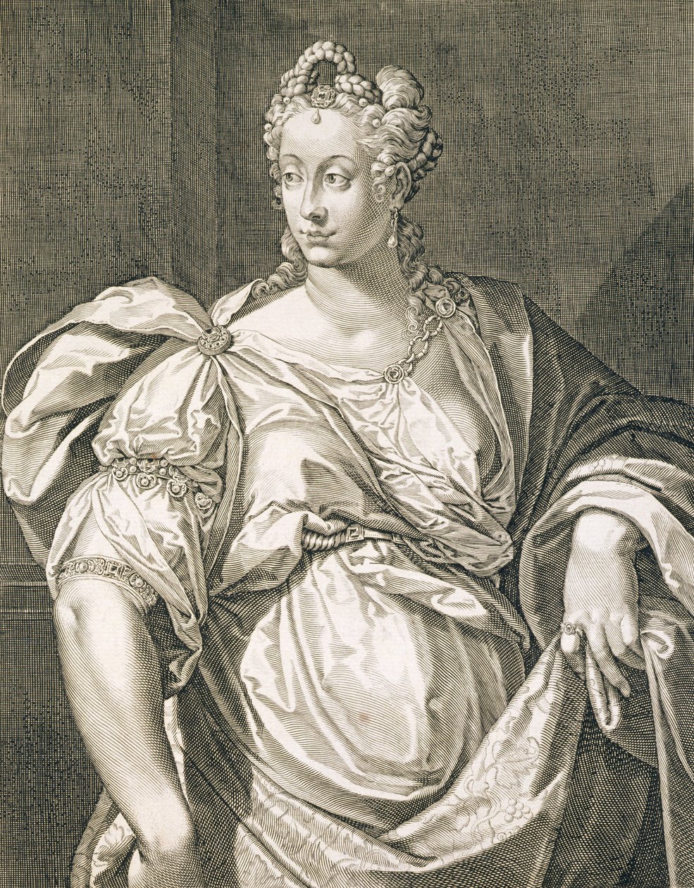 Livia Drusilla (c.55 v.Chr. - 29 n.Chr.) vrouw van Octavianus door Aegidius Sadeler or Saedeler