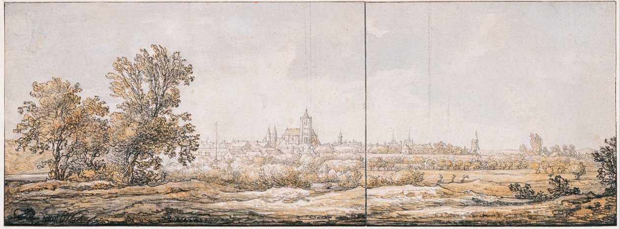 Uitzicht op Arnhem vanuit het Zuiden door Aelbert Cuyp
