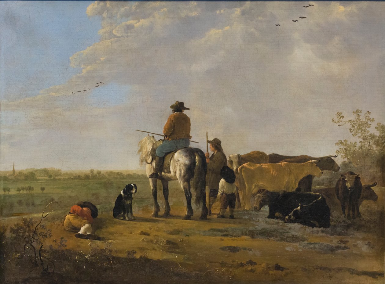 Een landschap met ruiter, ca. 1655-60 door Aelbert Cuyp
