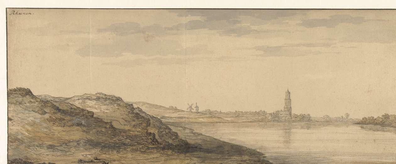 Gezicht op Rhenen door Aelbert Cuyp