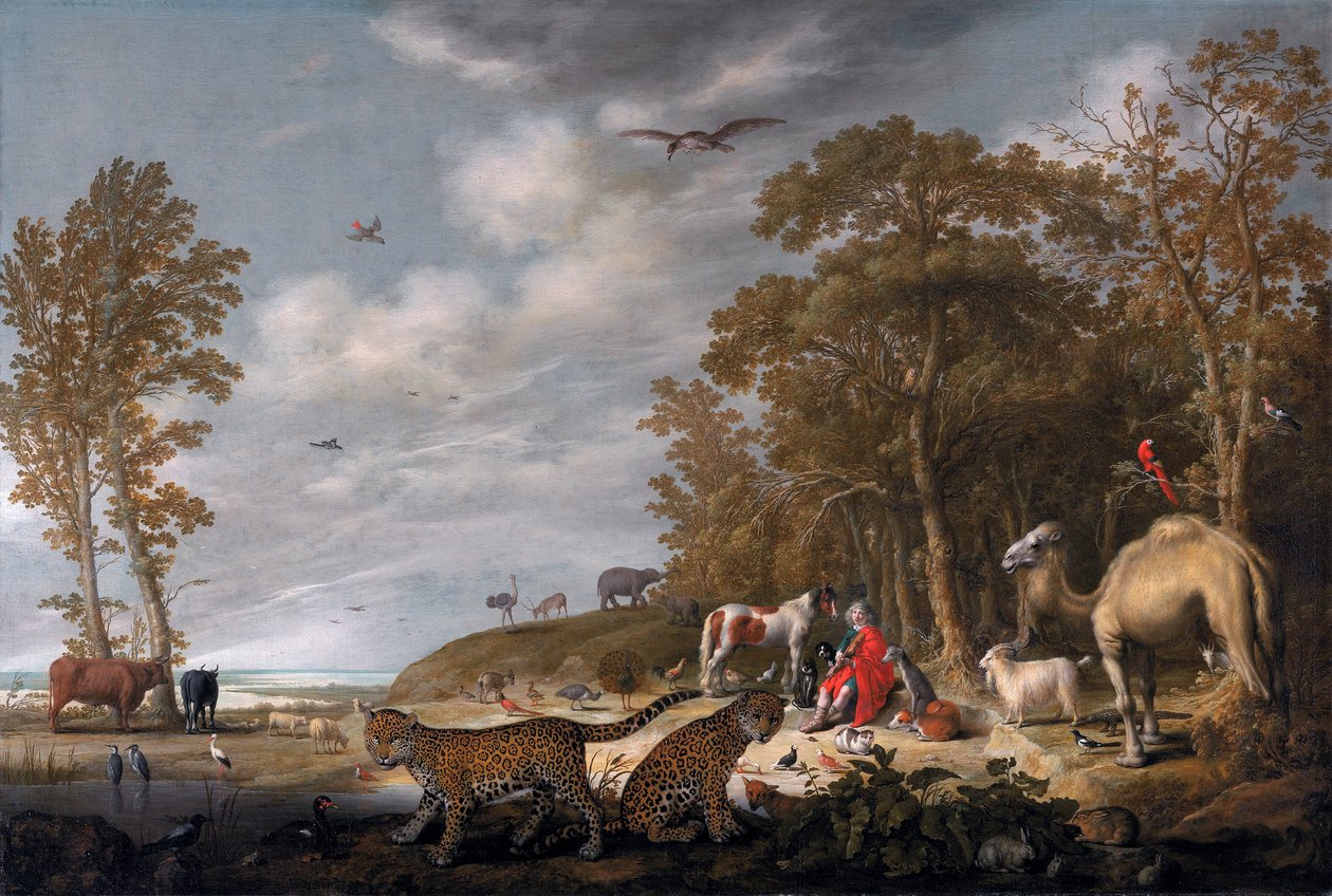 Orpheus speelt voor de dieren door Aelbert Cuyp