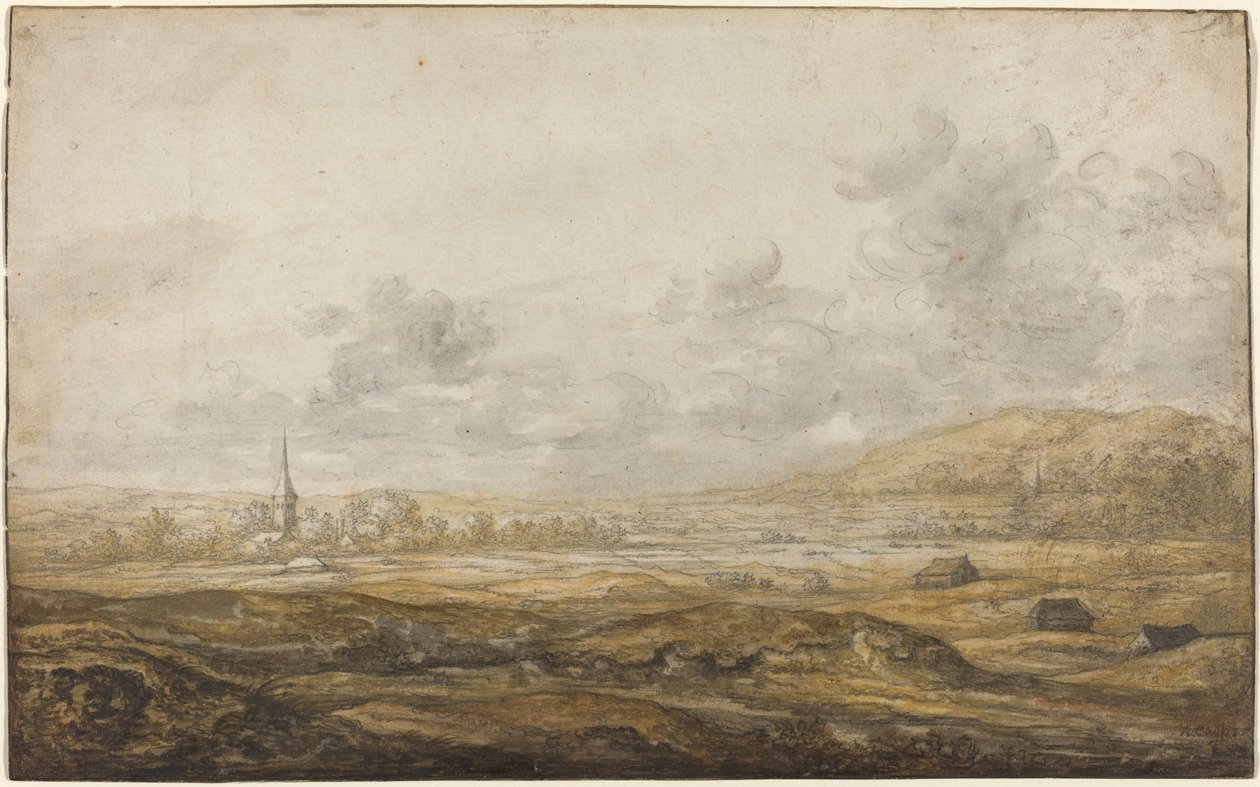 Panoramisch Landschap langs de Rijn door Aelbert Cuyp