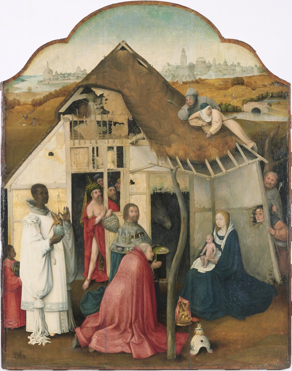 Aanbidding der Wijzen door After Hieronymus Bosch