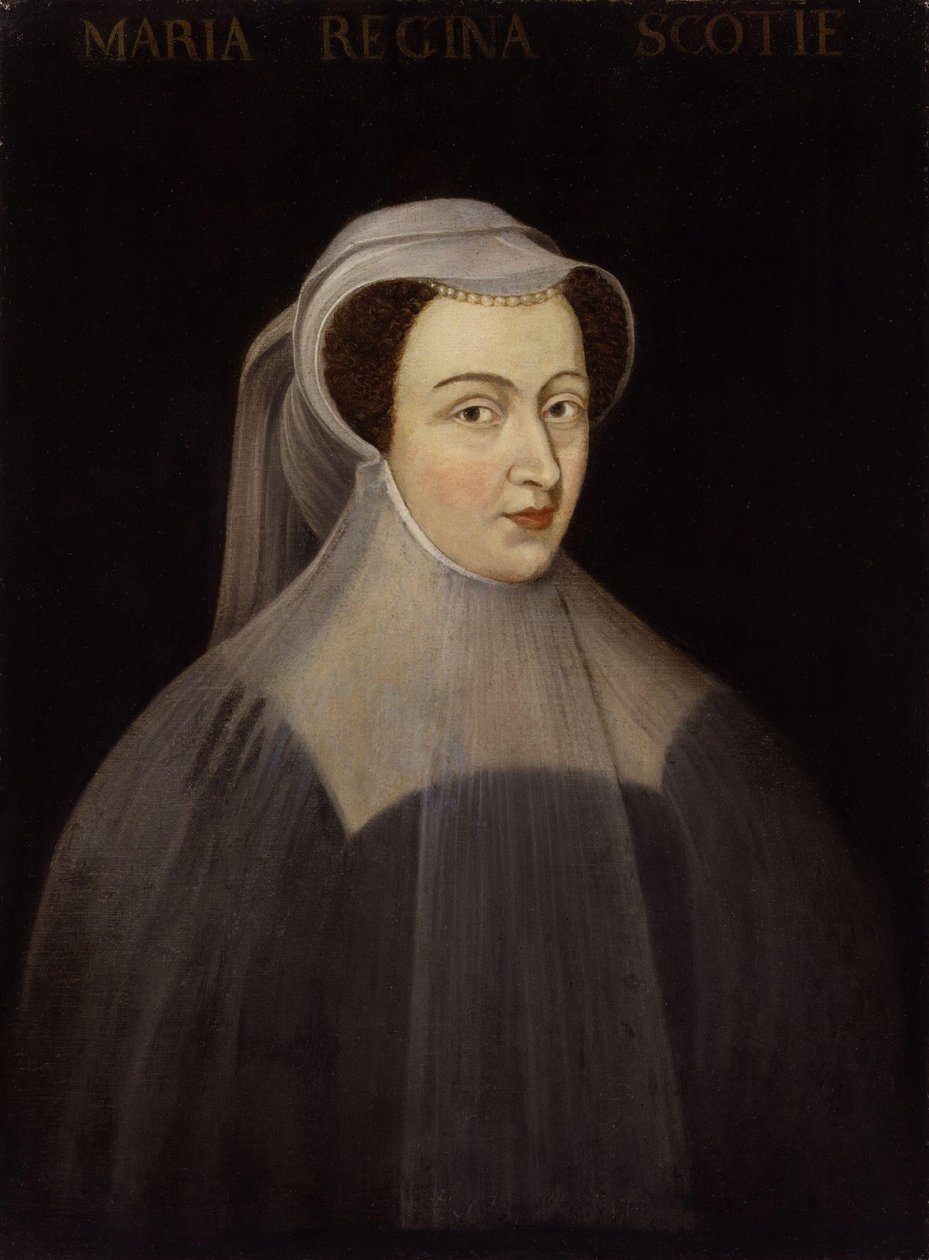 Mary, Queen of Scots (kopie naar een origineel uit 1560) door After François Clouet