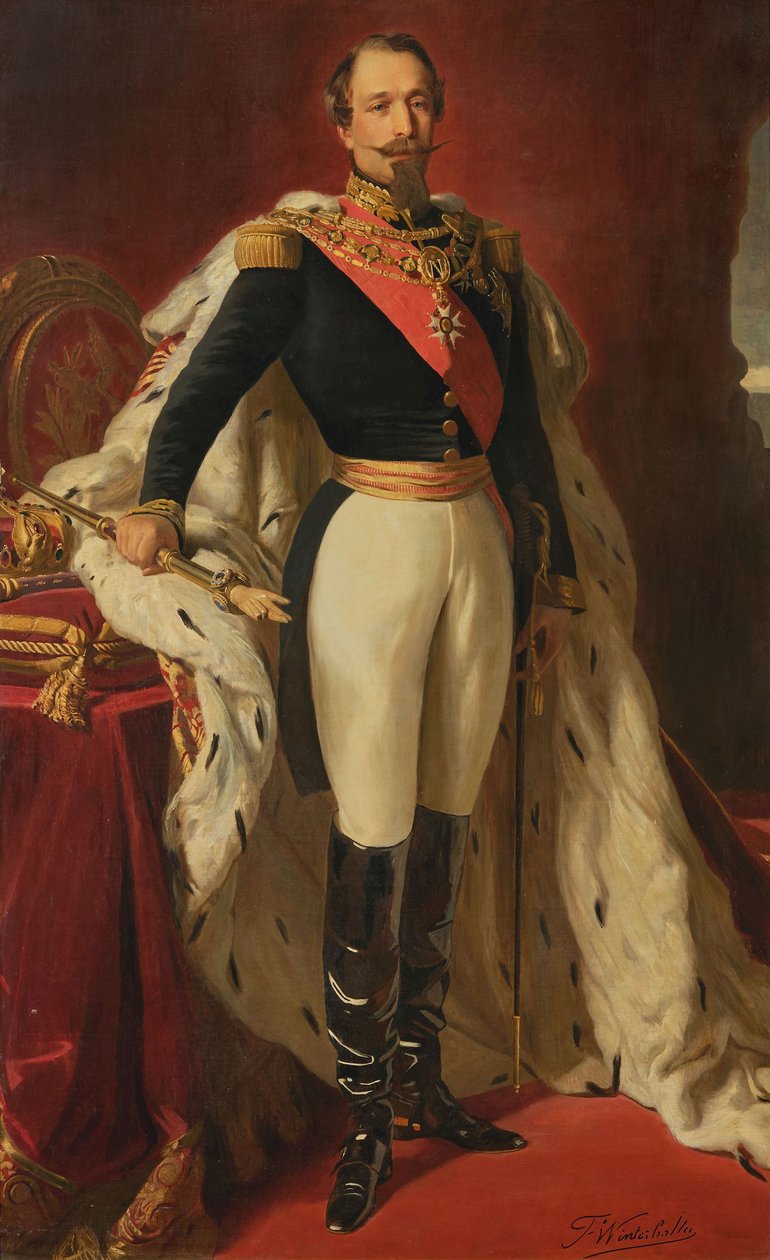 Franz Xaver Winterhalter (naar) Napoleon III in kroningsgewaad door after Franz Xaver Winterhalter