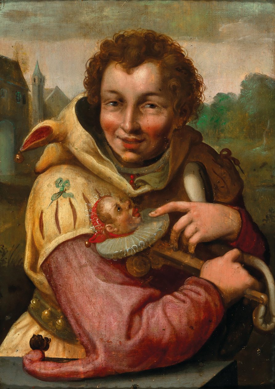 Nar met marotte naar Goltzius door after Hendrik Goltzius