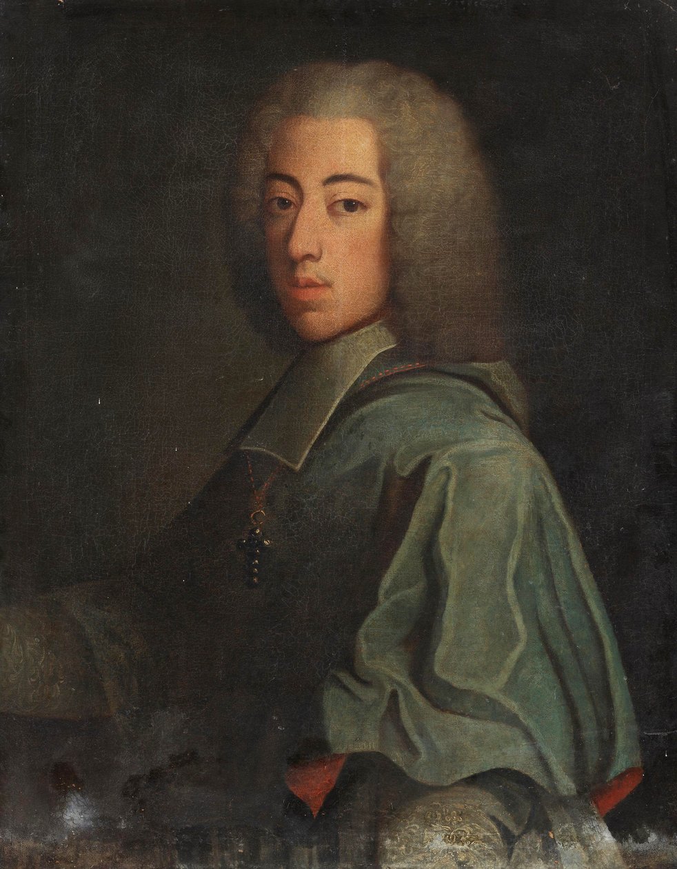 Duits: Portret van Johann Theodor (1703-1763), zoon van keurvorst Max Emanuel van Beieren Johann Theodor van Beieren, zoon van Maximiliaan II Emanuel door After Joseph Vivien
