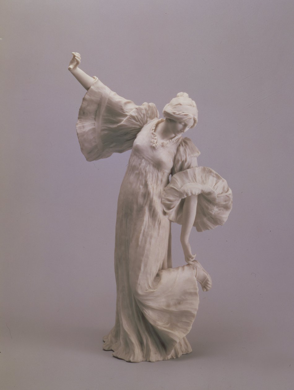 Danser, van een tafelstuk, Sèvres, 1900 door Agathon Leonard