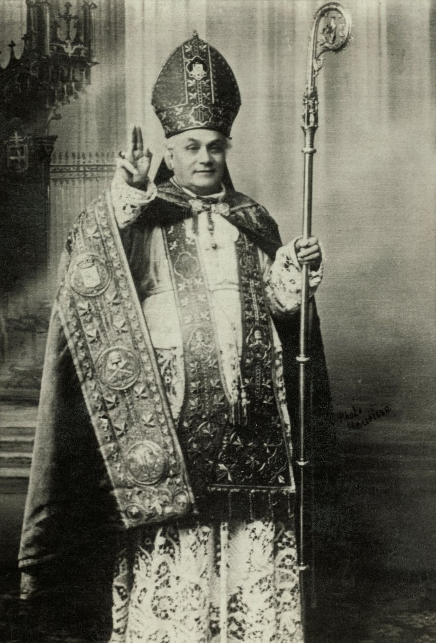Portret van kardinaal Louis Lucon (foto) door Agence Meurisse