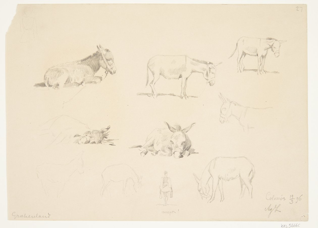 Studieblad met Dieren door Agnes Lunn