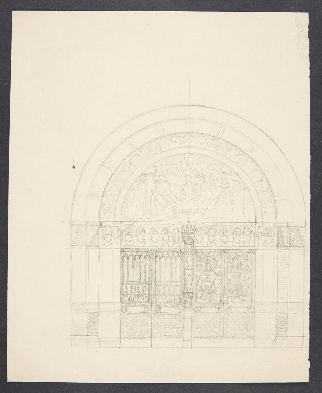 Ontwerp voor de decoratie van de ingang van het stadhuis van Kopenhagen door Agnes Slott Møller