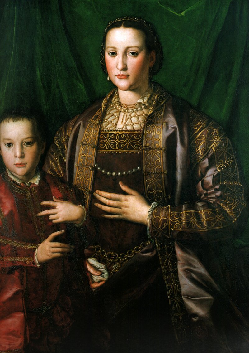 Eleonora di Toledo met haar zoon Francesco door Agnolo Bronzino