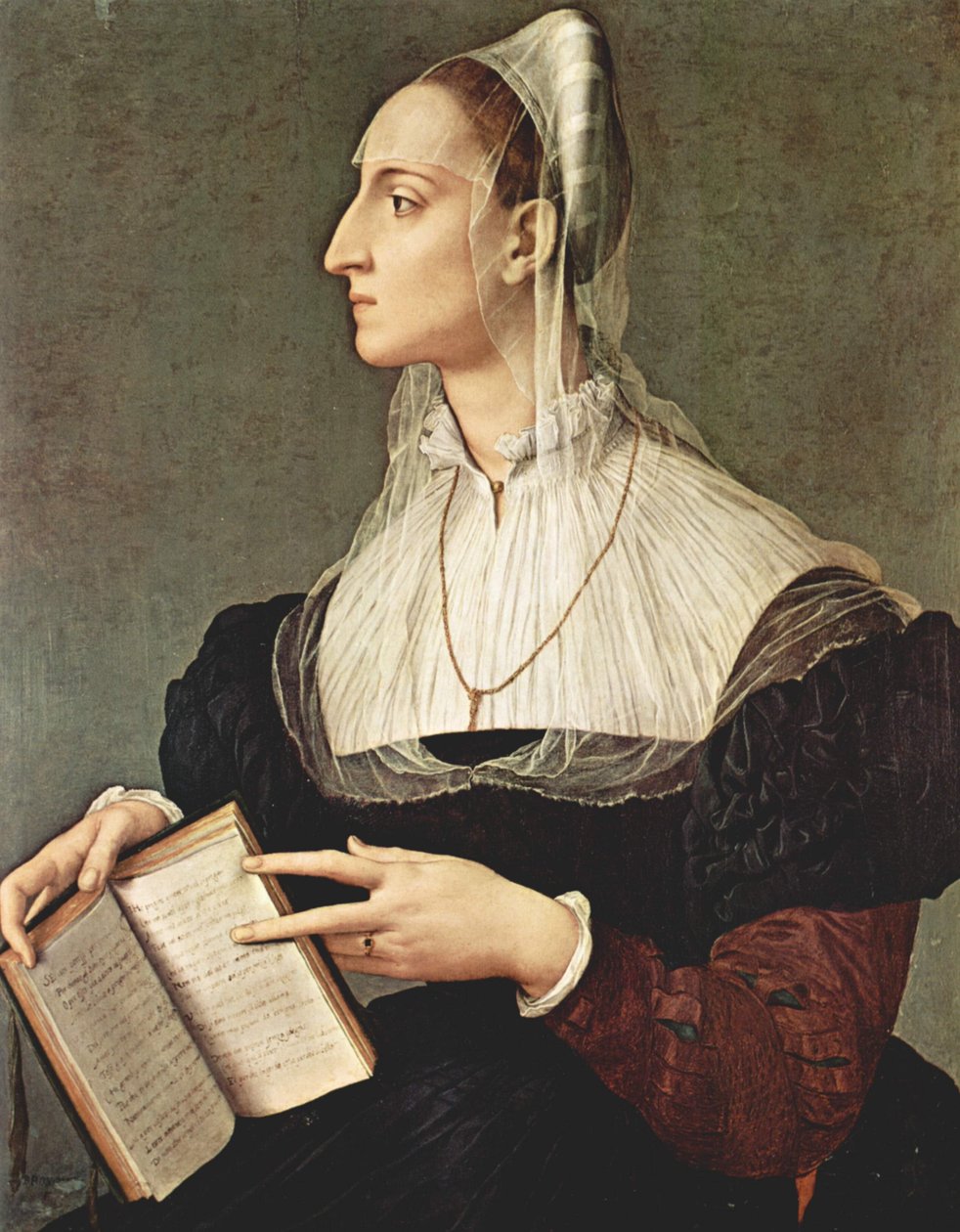 Laura Battiferri door Agnolo Bronzino
