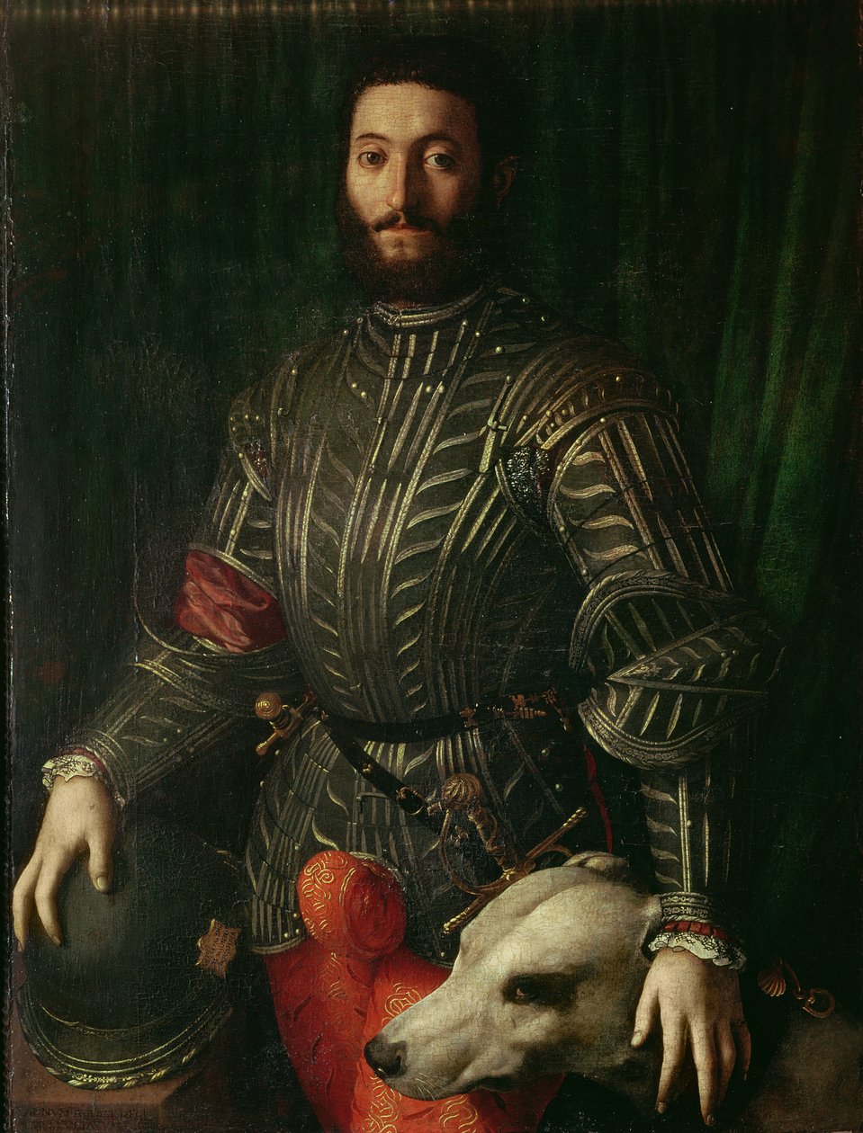Portret van Guidubaldo della Rovere, hertog van Urbino, ca. 1544-45 door Agnolo Bronzino
