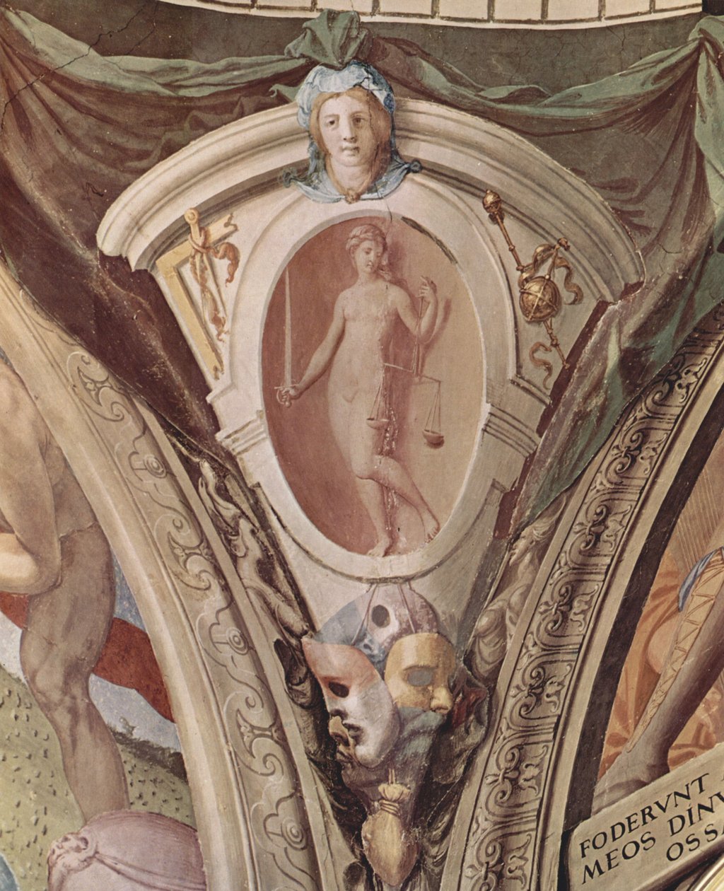 Allegorieën van de Kardinale Deugden. Fresco