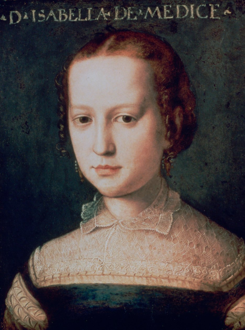 Isabella de Medici door Agnolo Bronzino