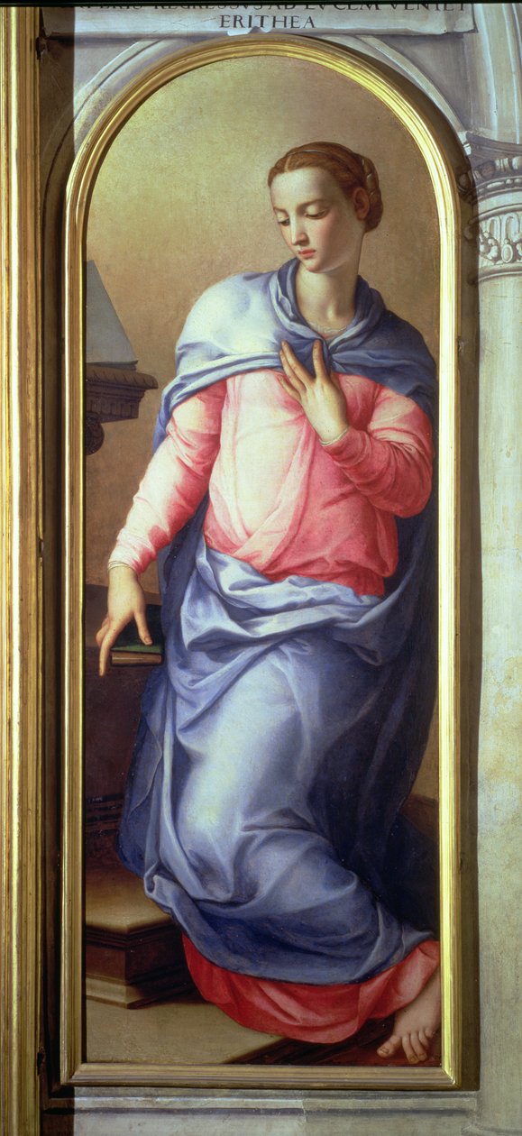 De Maagd, rechterpaneel van een Annunciatie, 1555 door Agnolo Bronzino