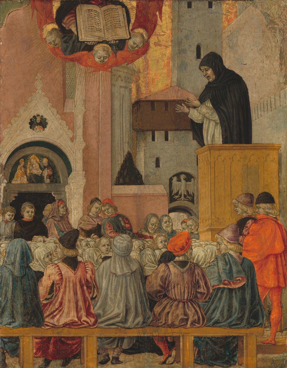 Een Dominicaan predikt, ca. 1470 door Agnolo degli Erri