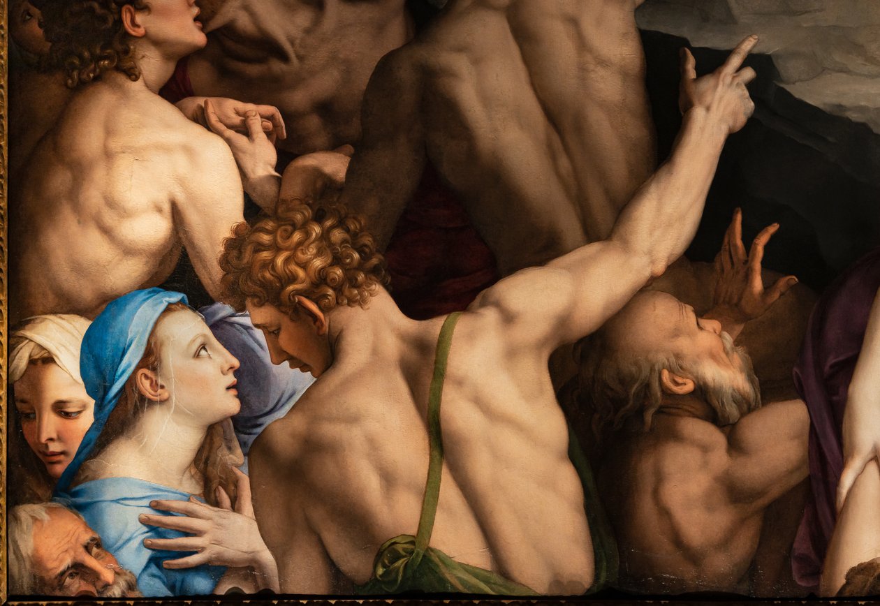 Medici-kapel: Nederdaling van Christus naar het voorgeborchte, detail door Agnolo Bronzino