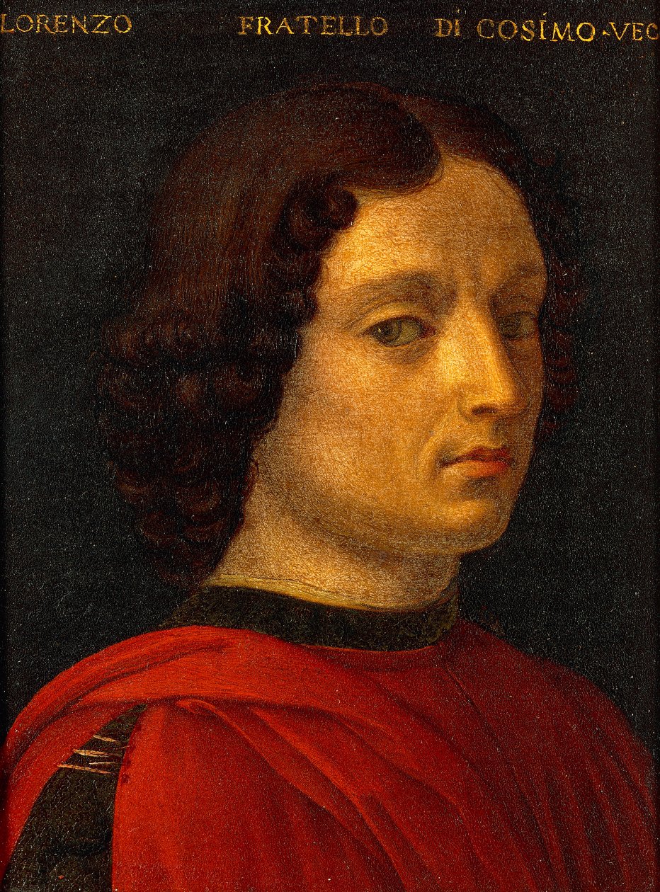 Portret van Lorenzo de Medici de Oudere, door Agnolo Bronzino door Agnolo Bronzino