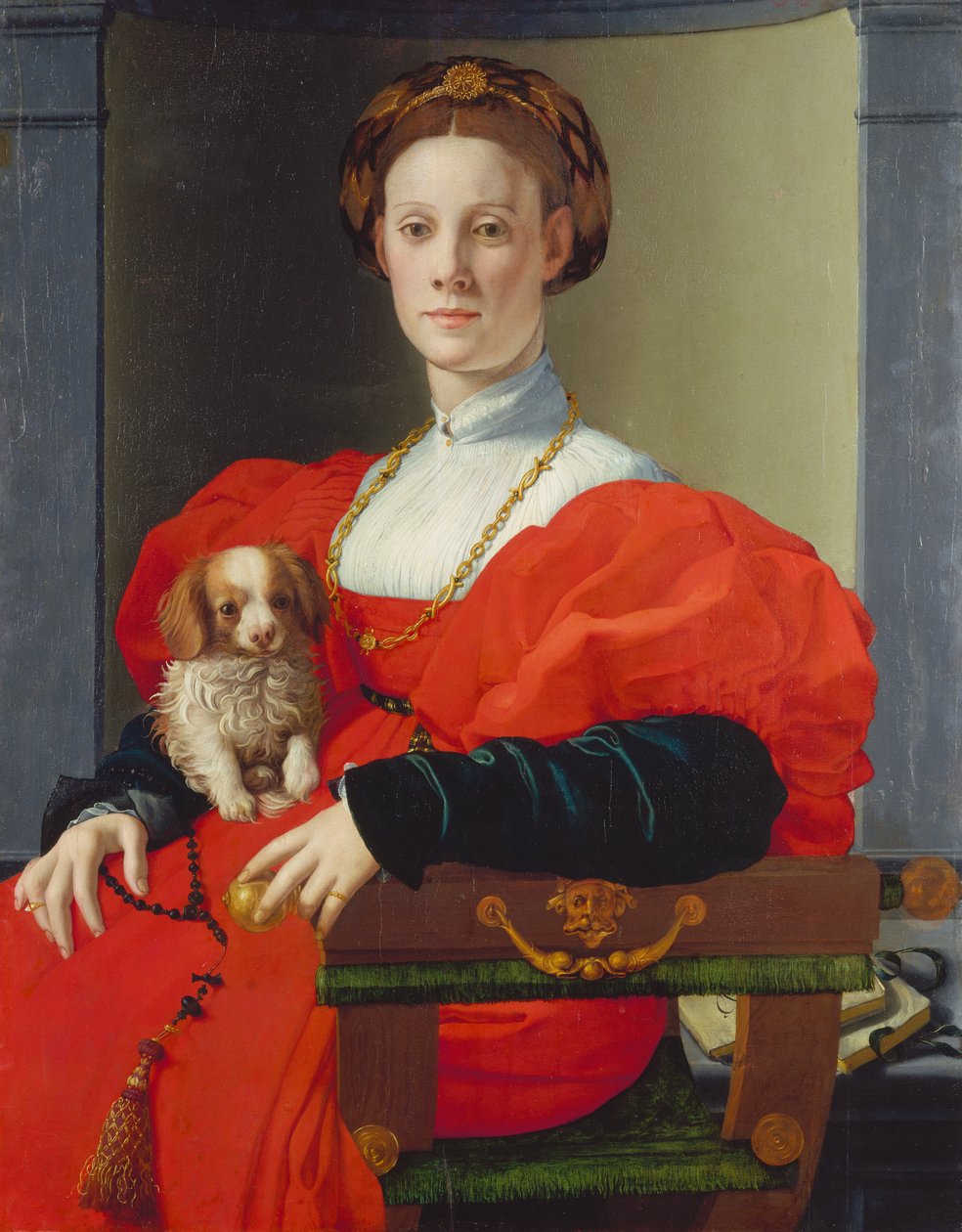 Portret van een Dame in Rood, c.1533 door Agnolo di Cosimo Bronzino