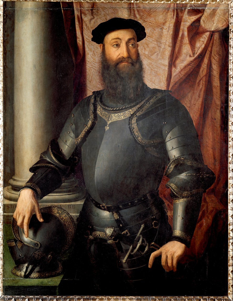 Portret van de Condottiere Stefano Colonna door Agnolo Bronzino