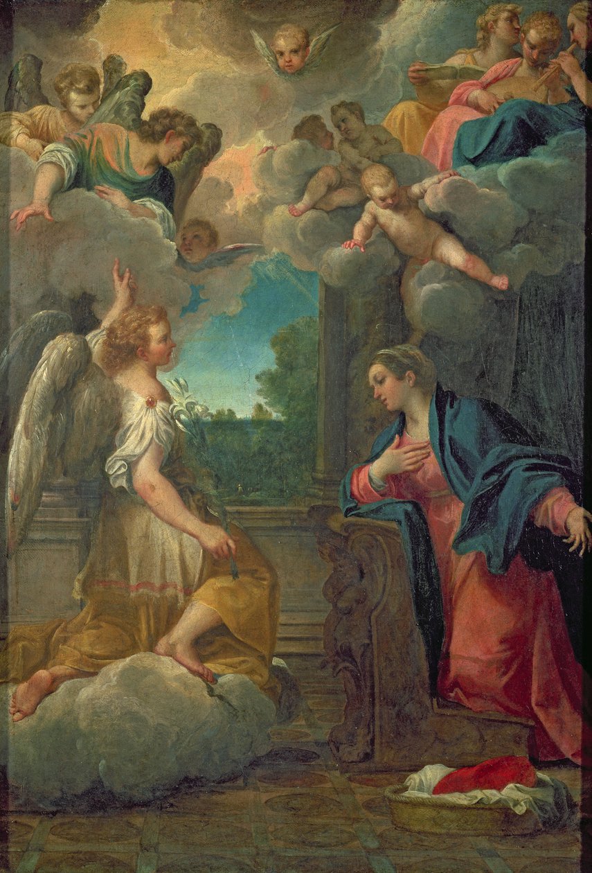 De Aankondiging door Agostino Carracci