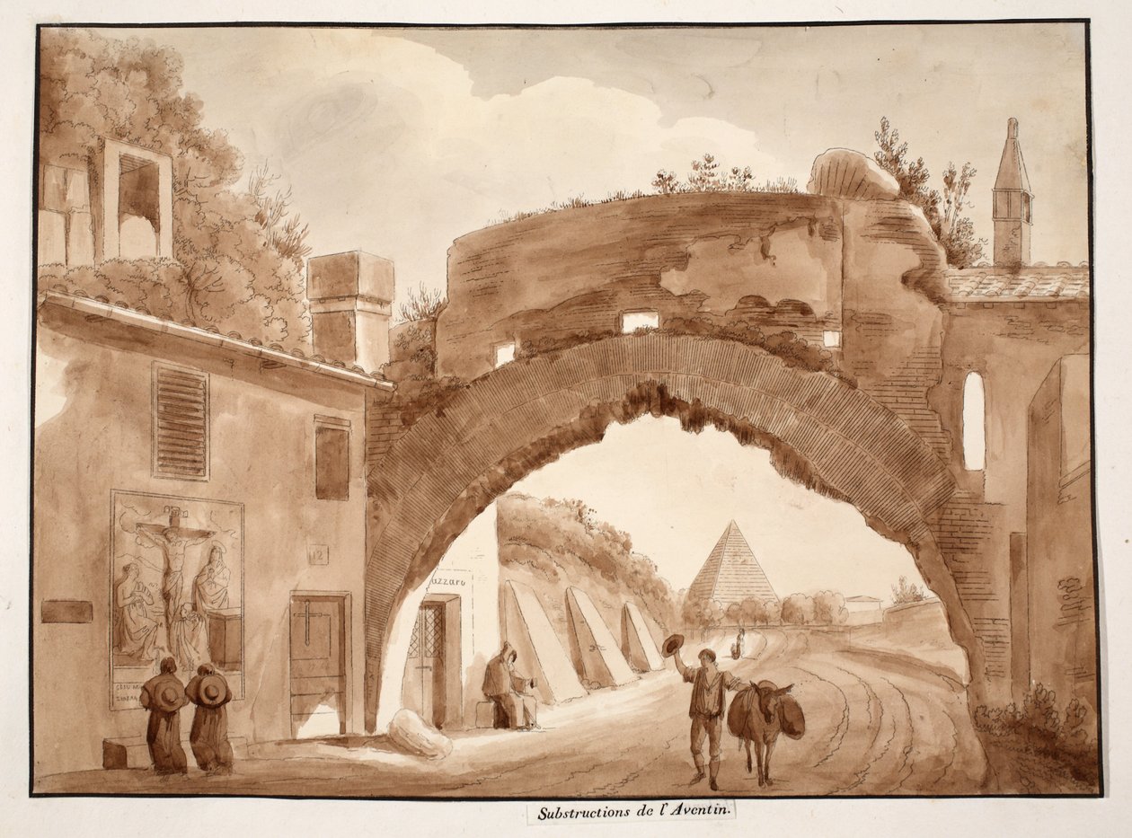 Fundamenten van de Aventijn, 1833 door Agostino Tofanelli