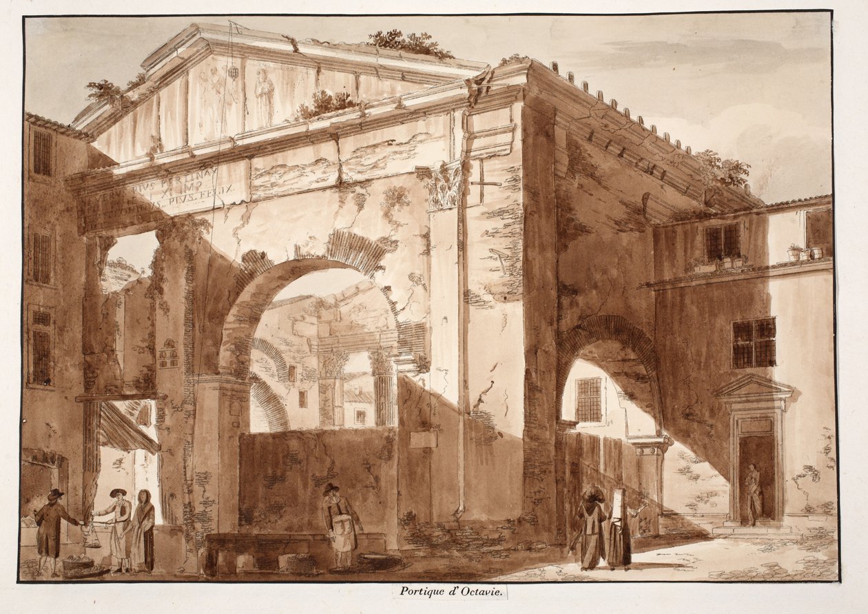 Portiek van Octavia, 1833 door Agostino Tofanelli