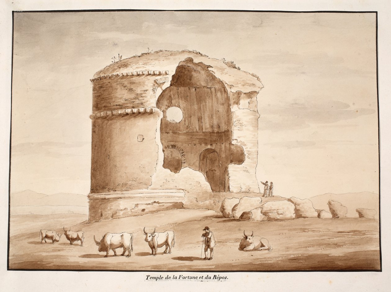 Tempel van Fortuna en Rust, 1833 door Agostino Tofanelli