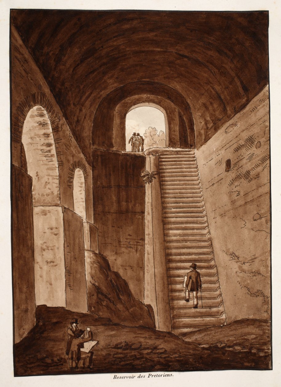 Het Praetoriaanse Reservoir, 1833 door Agostino Tofanelli